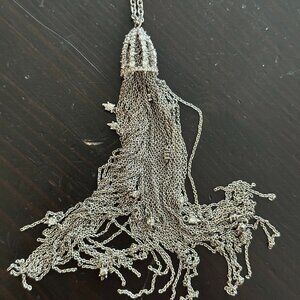 Alexis Bittar Cascading Crystal Accents Tassel Pendant Necklace Must-Haves Colle